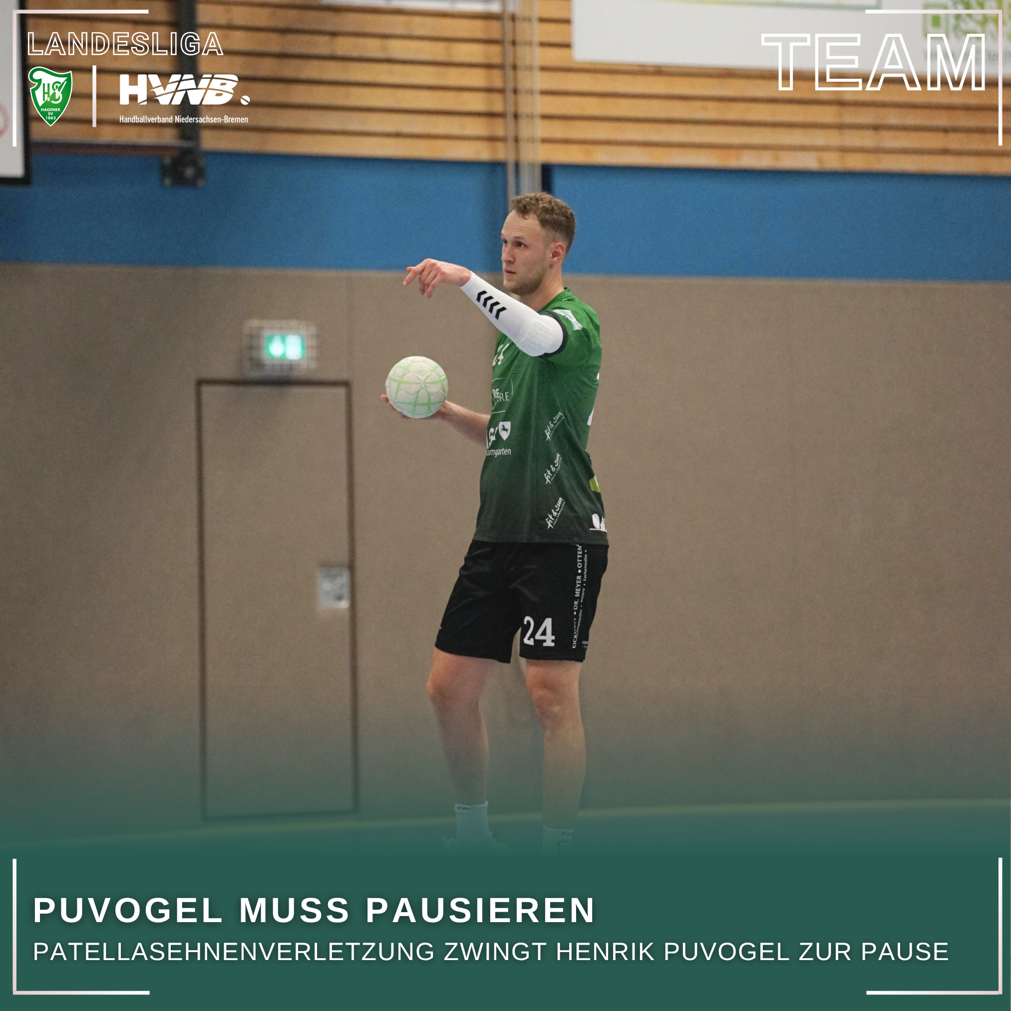 Mehr über den Artikel erfahren Patellasehnenverletzung zwingt Henrik Puvogel zur Pause