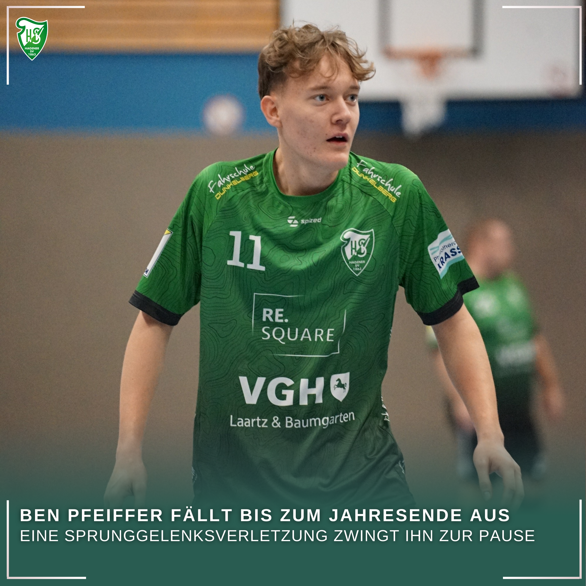 Mehr über den Artikel erfahren Herren müssen bis Jahresende auf Ben Pfeiffer verzichten